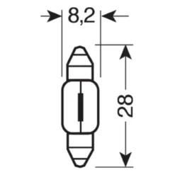 Coppia Lamp.tubol.15w Sv7 8x28mm Nd