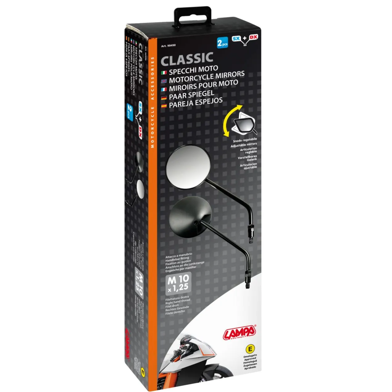 Coppia Specchi Moto Classic Lampa 90490