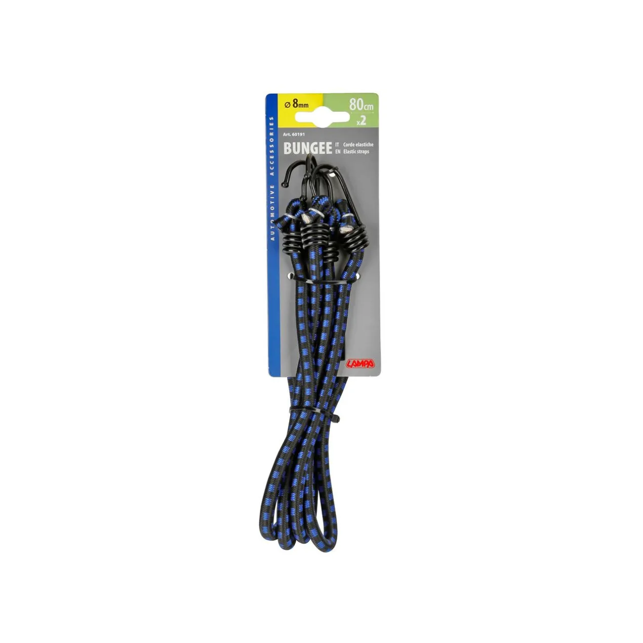 Coppia Corde Elastiche Cm. 80 Slim 8mm Lampa 60191