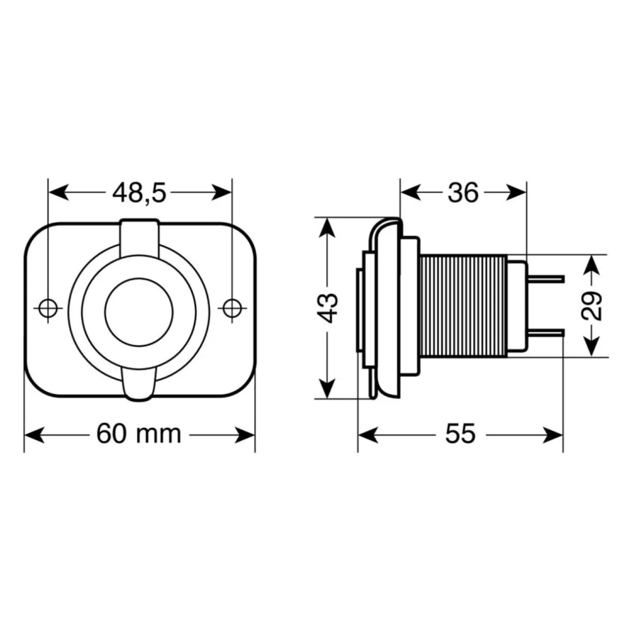 Doppia Presa Usb Ext8 12/24v
