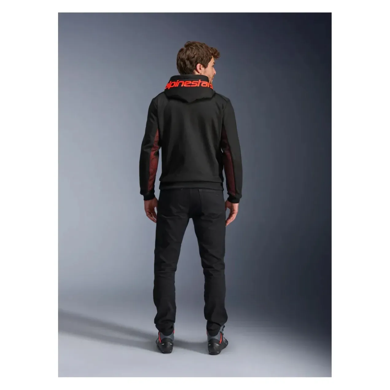 Felpa Alpinestars Chrome Air Sport Black Red Fluo