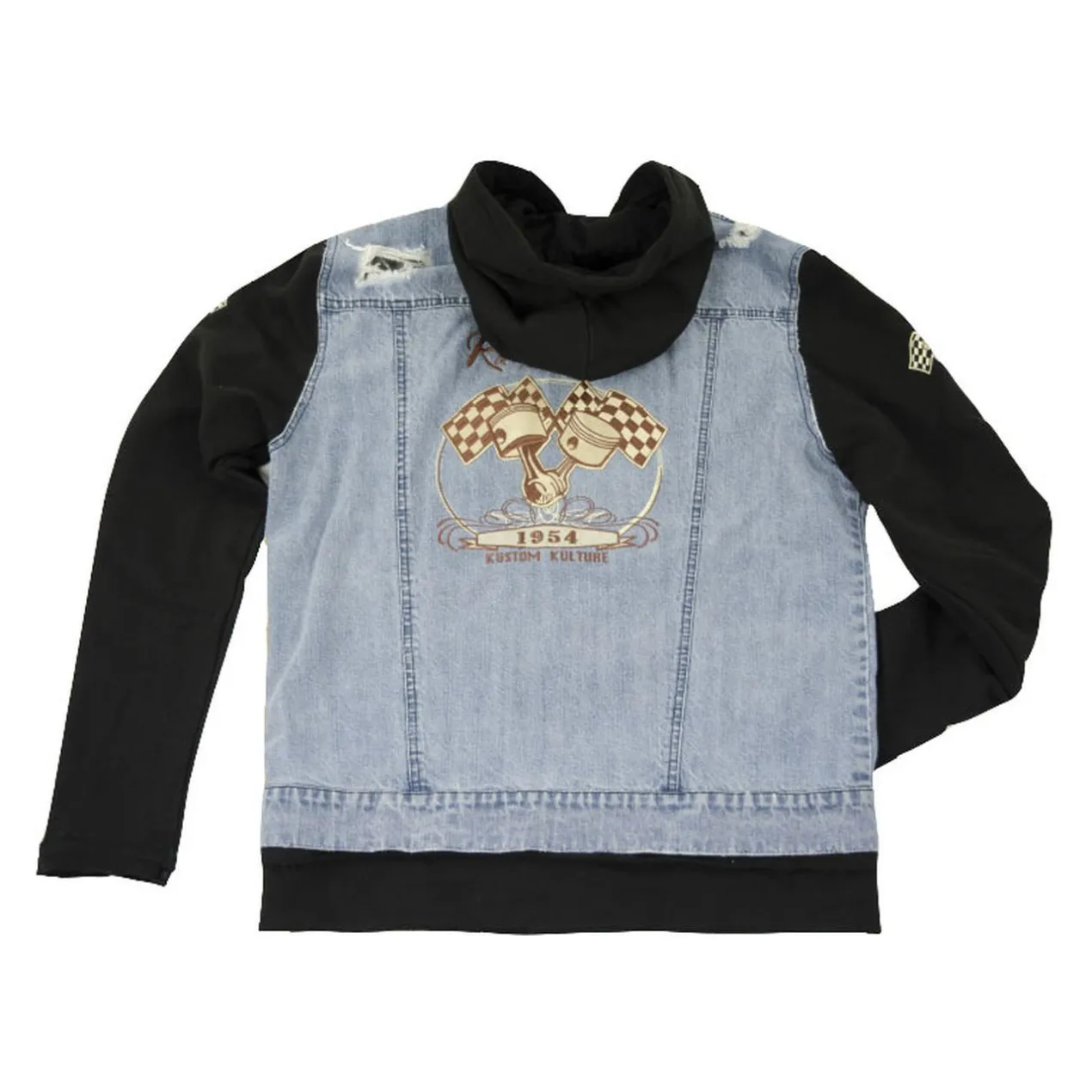 Felpa In Jeans Rusty Pistons Garret Nero