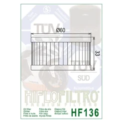 Filtro Olio Hiflo Hf136 Suzuki Dr 250 Z 01-02 - Dr350