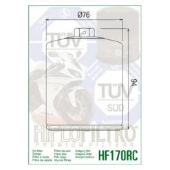 Filtro Olio Hiflo Hf170crc Racing 883 Cromato
