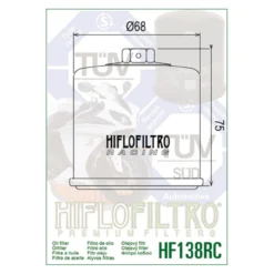 Filtro Olio Hiflo Hf138rc Racing Suzuki Gsx- R 600