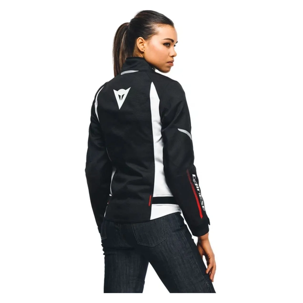 Giacca Donna Dainese Veloce Lady D-dry Black/white/lava-red