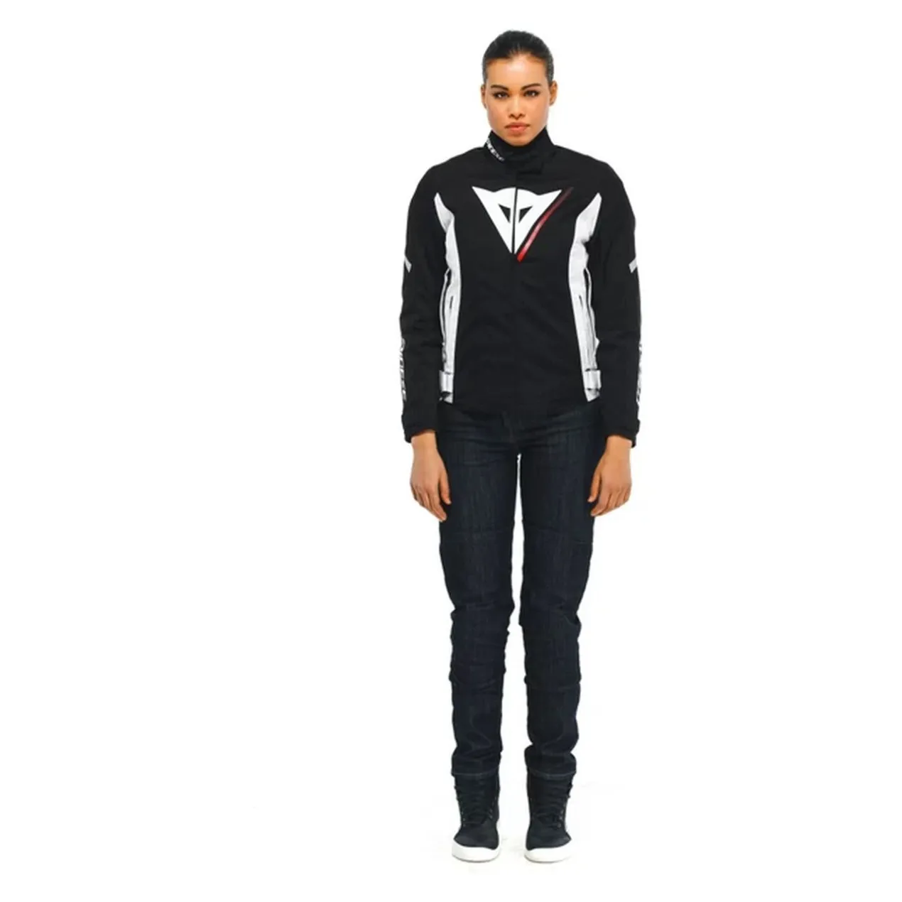 Giacca Donna Dainese Veloce Lady D-dry Black/white/lava-red