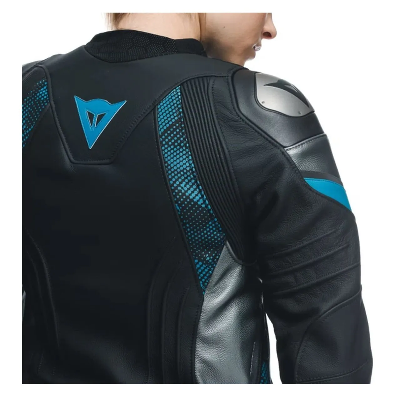 Giacca In Pelle Donna Dainese Avro 5 Wmn Black/teal/anthracit