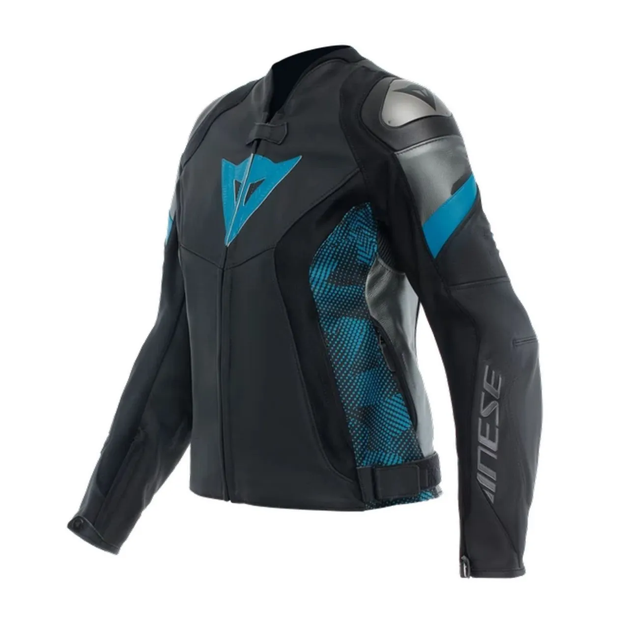 Giacca In Pelle Donna Dainese Avro 5 Wmn Black/teal/anthracit
