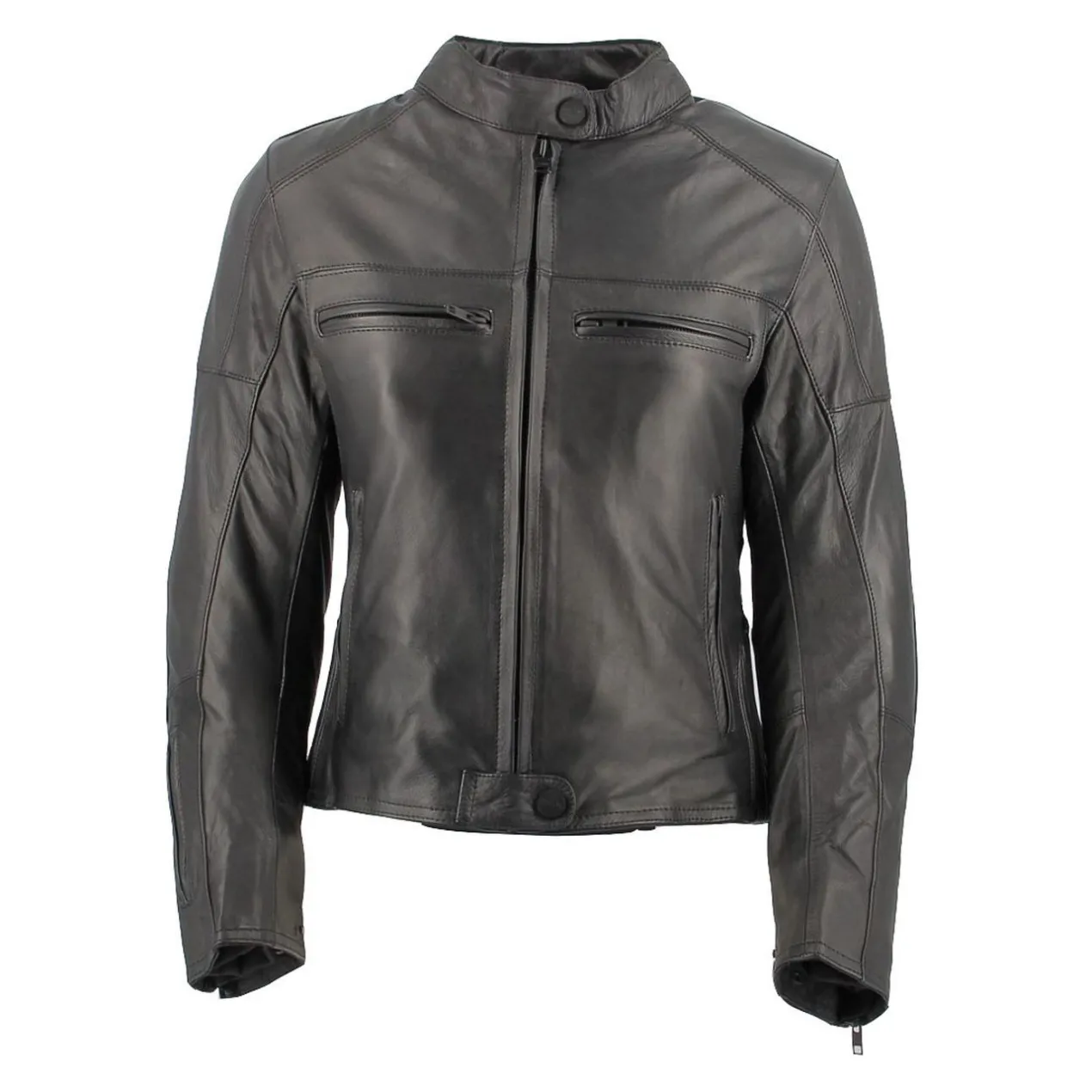 Giacca In Pelle Morbida Msk Bubu Lady Nero