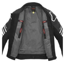 Giacca In Pelle Spidi Bolide Perf Nero/bianco