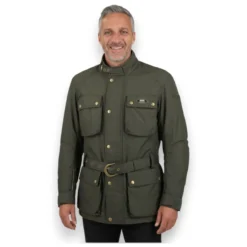 Giacca Ixs Tartan Verde Oliva con Cinta stile British