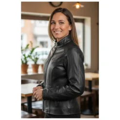 Giacca Pelle Donna Jofama Flame Nero