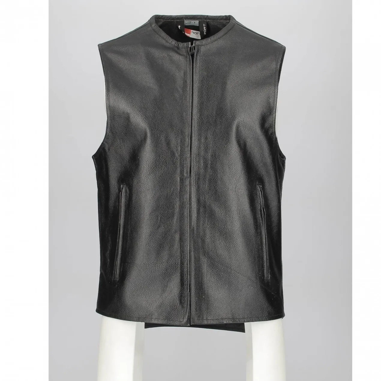Gilet In Pelle Jollisport Nero