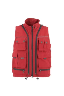 Gilet Oj Transformer 2 In 1 Traforato Multitasche Rosso