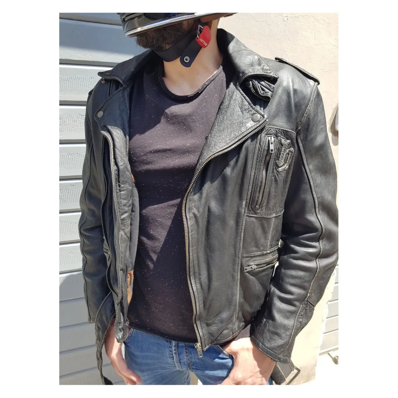 Giubbino In Pelle Custom Held Hot Road Nero