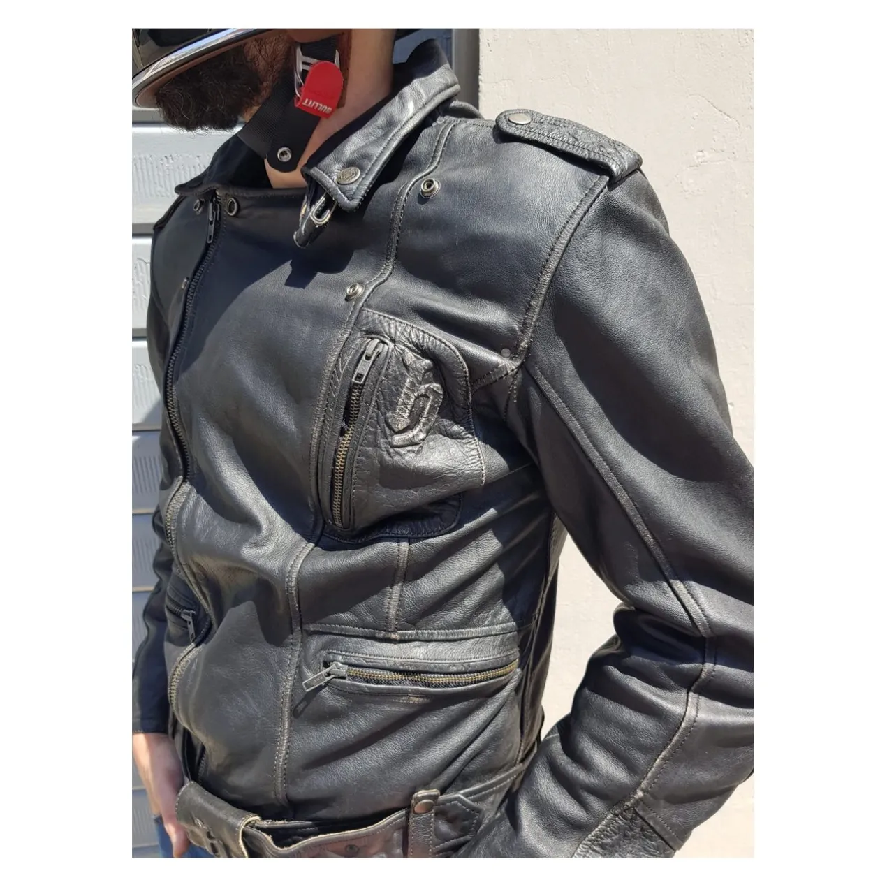 Giubbino In Pelle Custom Held Hot Road Nero