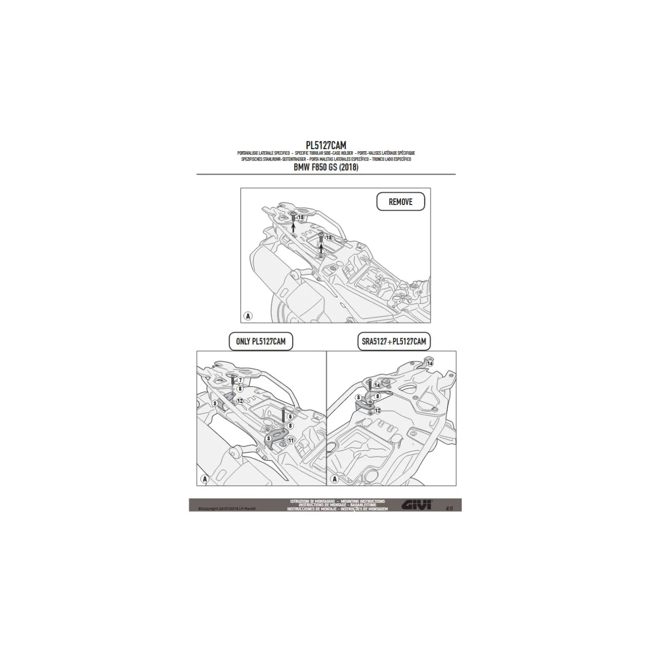 Givi Portav.lat. Bmw F850gs 2018 Per Outback
