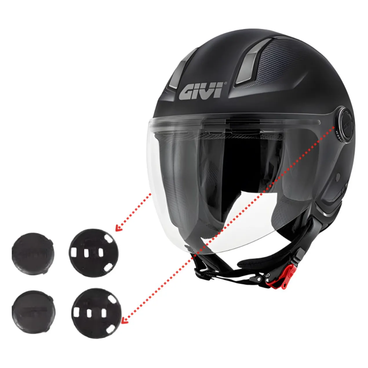 Givi Z2682r Placche Blocco Visiera 11.7