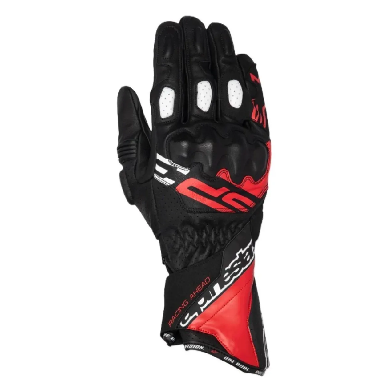 Guanti In Pelle Alpinestard Sp-3 Gloves Black Bright Red Whi