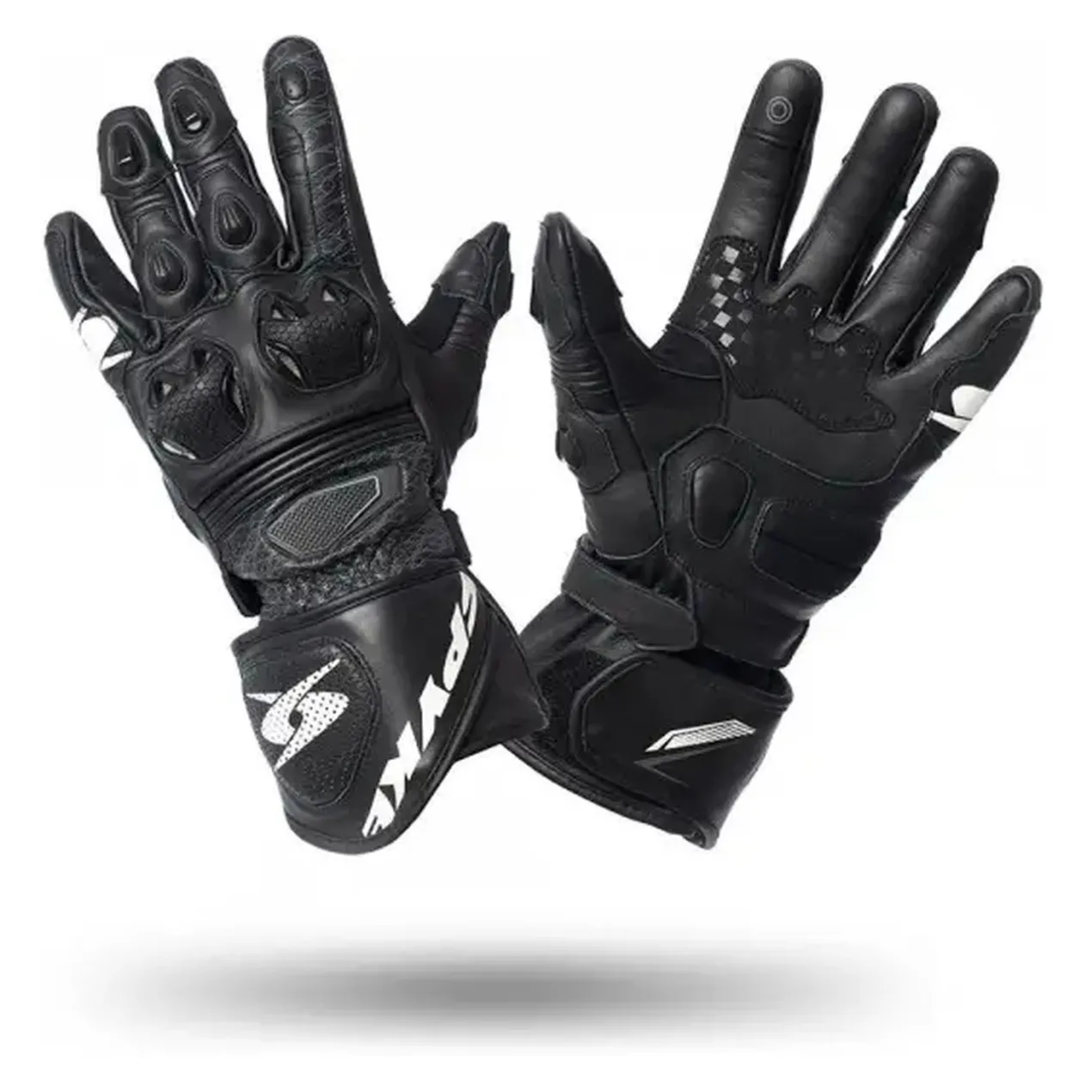 Guanti In Pelle Spyke Tech Race Zero Black