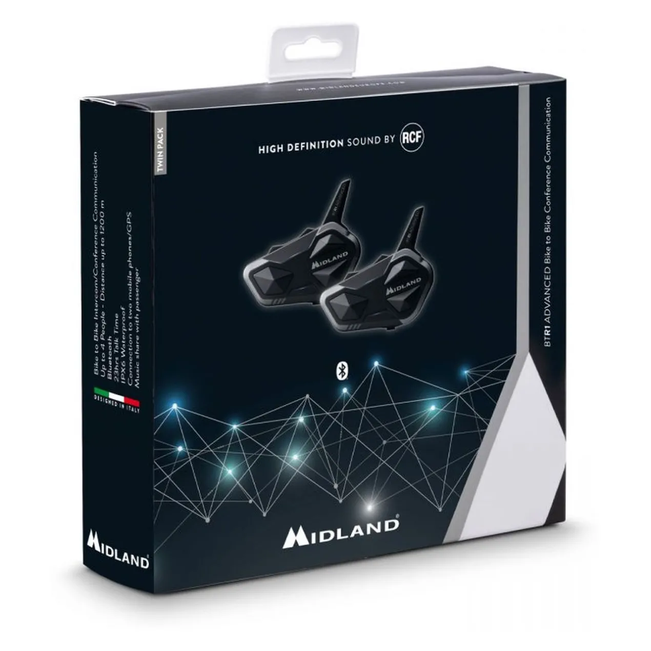 Interfono Midland BTR1 Advanced Twin + Speaker Rcf