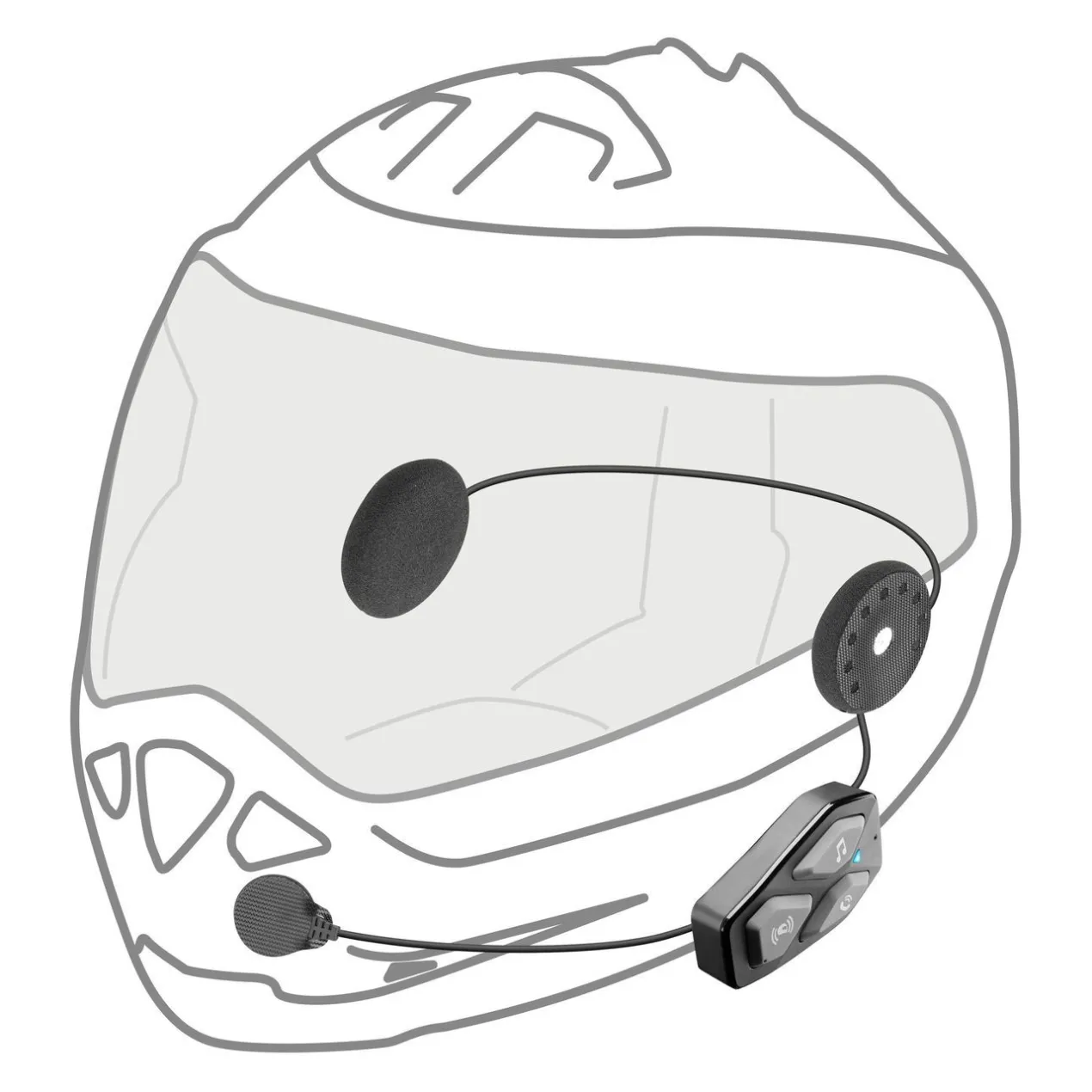 Interphone U-COM 3R SINGOLO Auricolare Bluetooth Da Casco