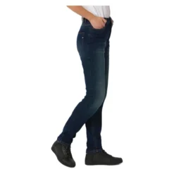 Jeans Moto Pmj Sara Vita Alta Made In Italy Blue