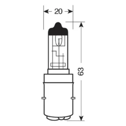 Lampada Alogena Blu-xe 12v Ba20d 35/35