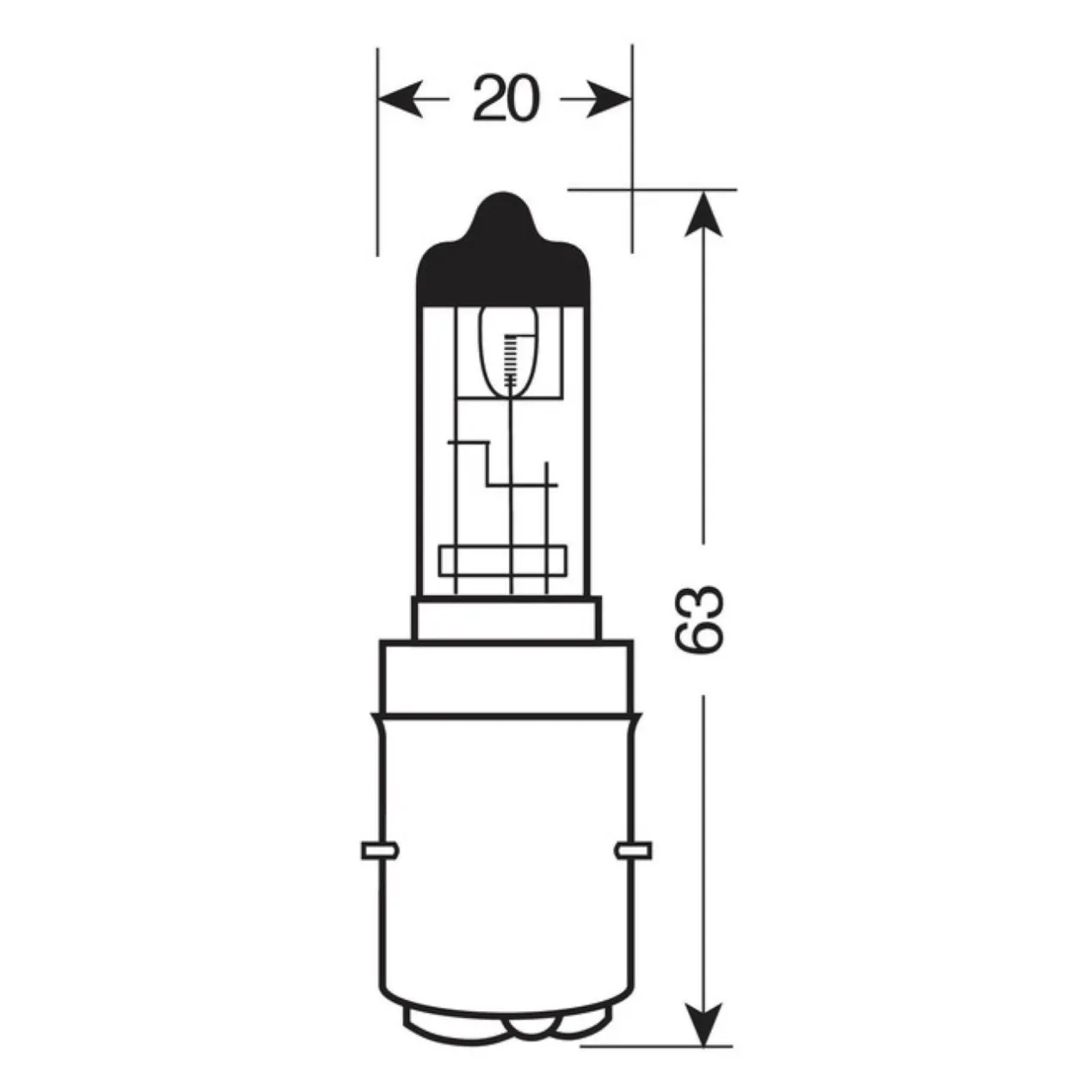 Lampada Alogena Blu-xe 12v Ba20d 35/35