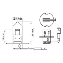 Lampada H3 12v 55w Pk22s