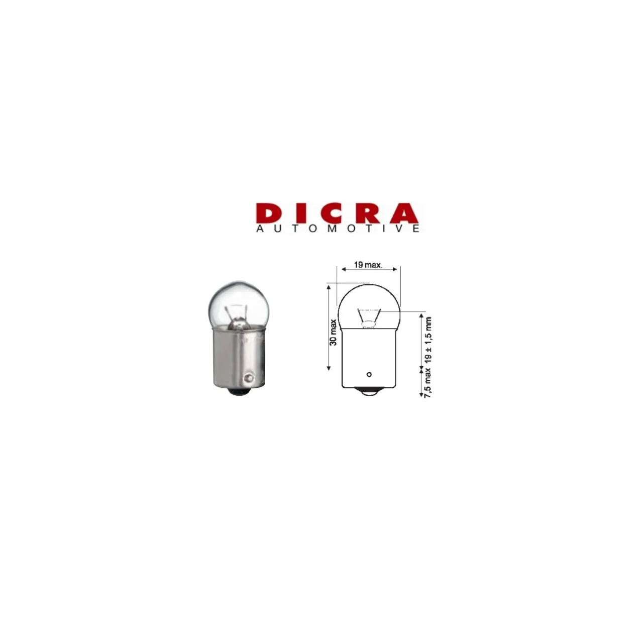 Lampadina Dicra Ba15s 12v 5w
