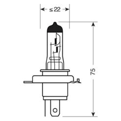 Lampadina Osram 12v Original Line H4 - 60/55w - P43t