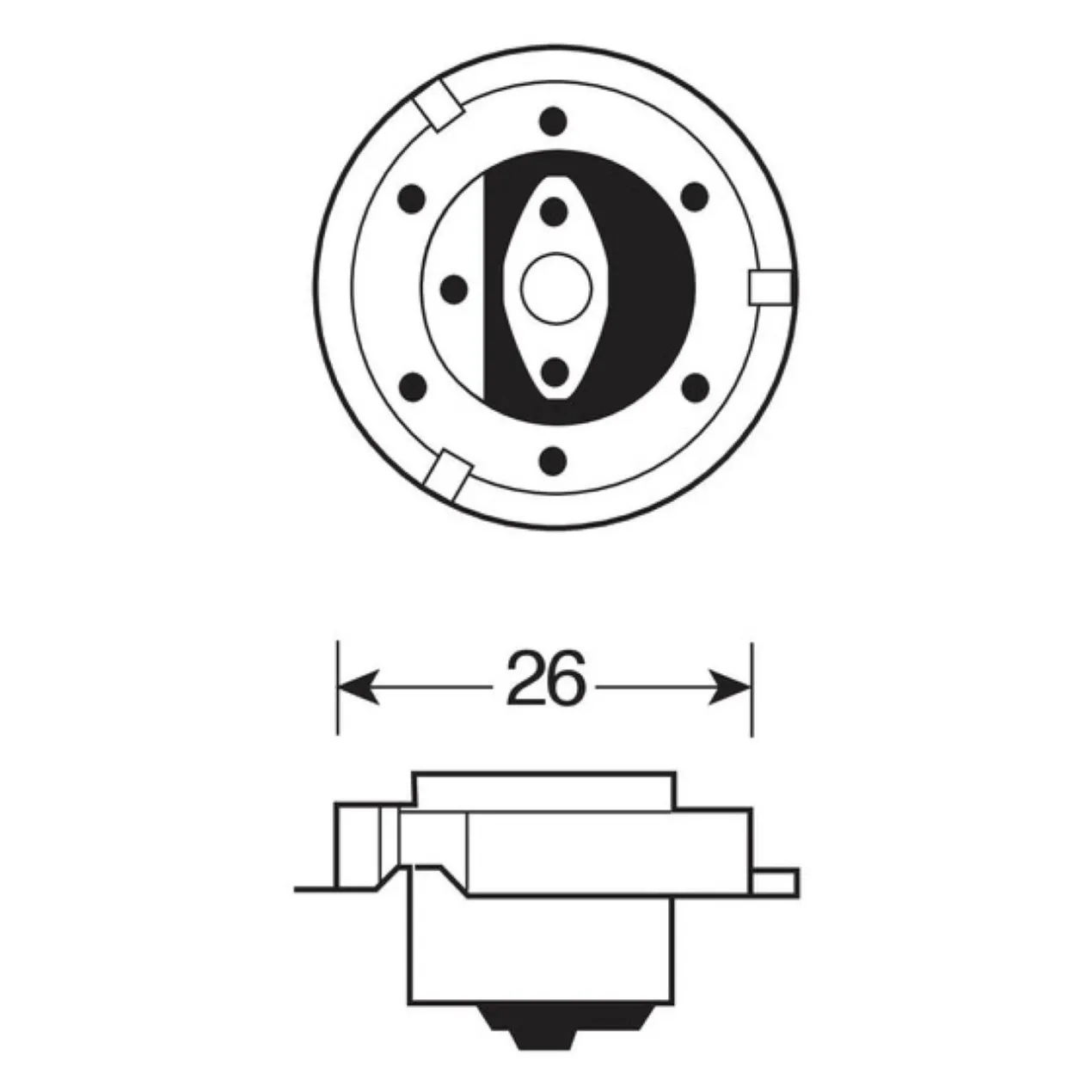 Lamp.alogena S3 12v/15w P26s
