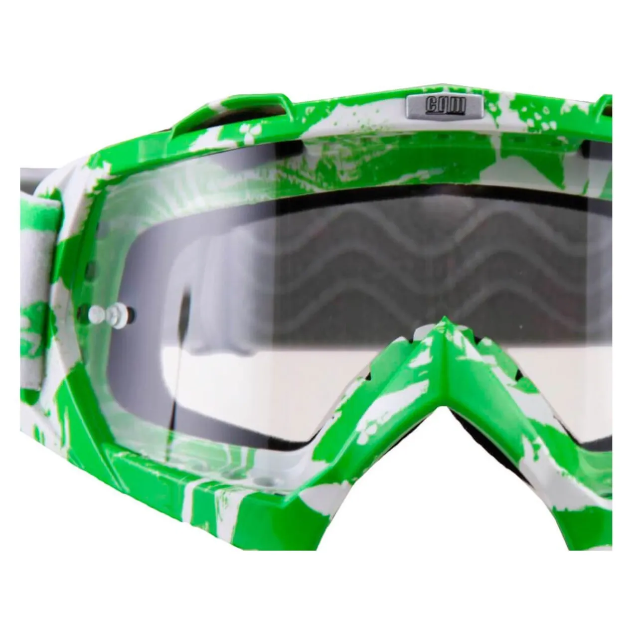 Maschera Cross Con Lente Trasparente Cgm Extreme 730X Verde