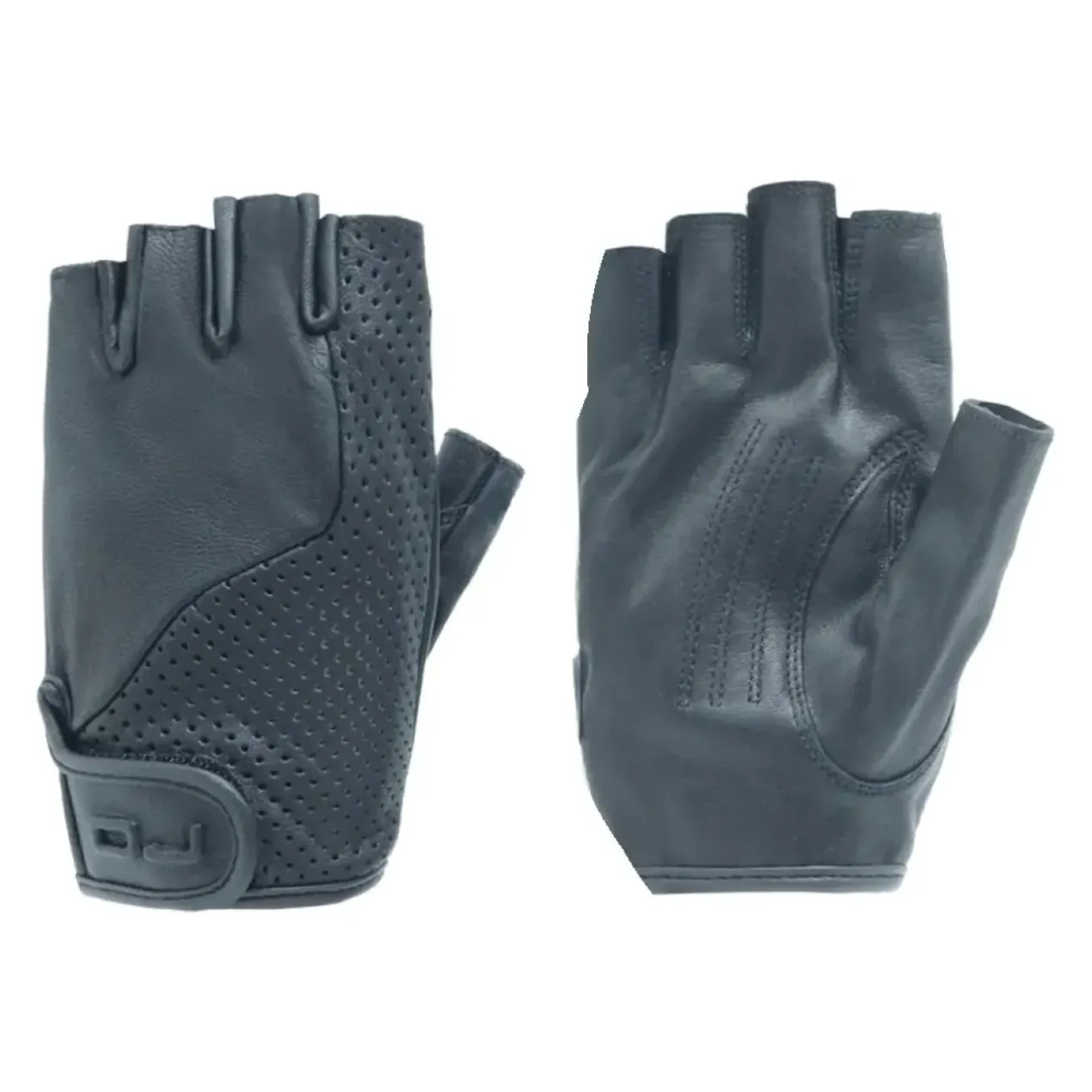 Mezzi Guanti In Pelle Oj Fresh Nero