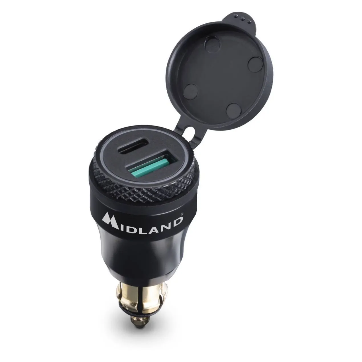 Mp-din-usb C Caricatore Usb+usb-c Din Midland
