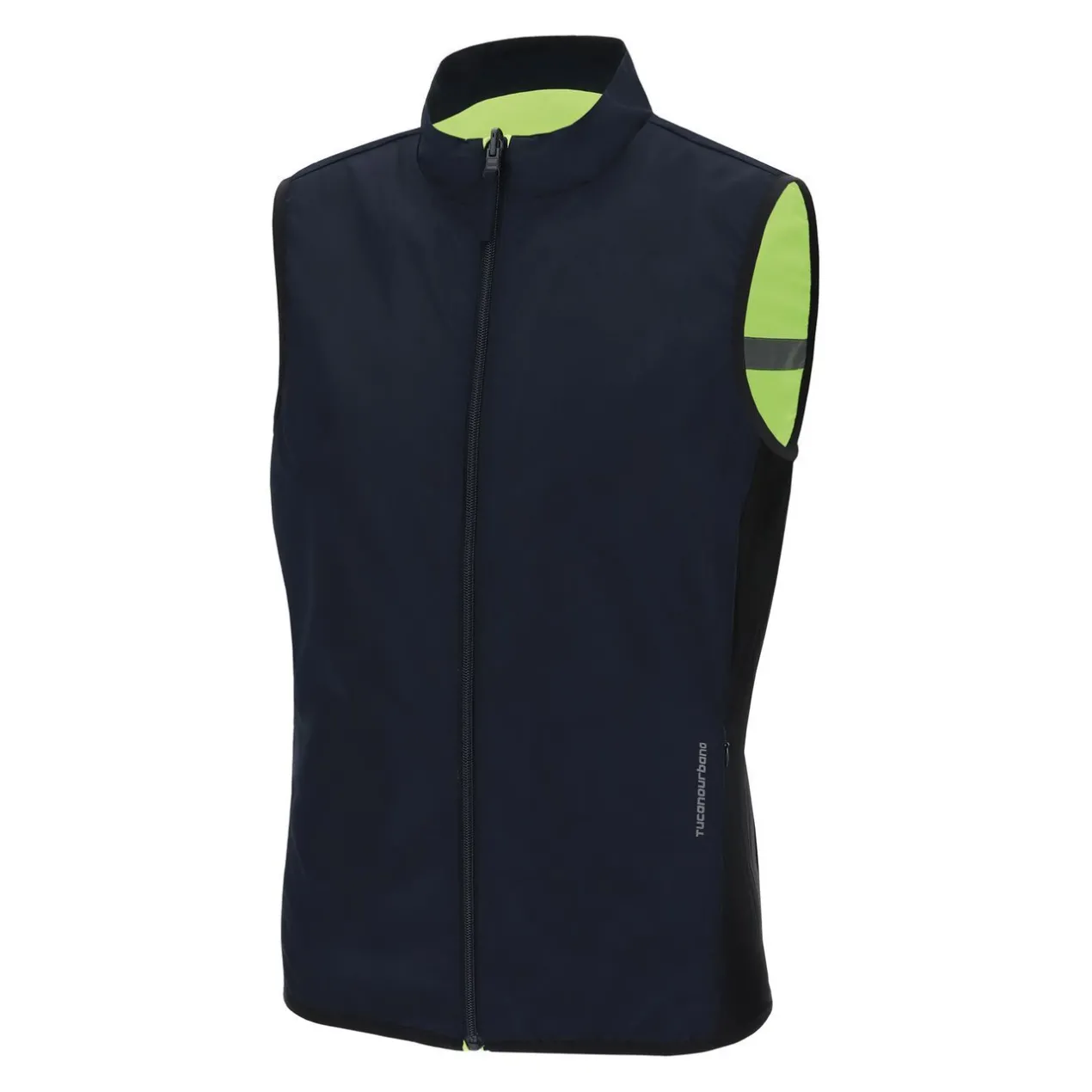 Nano Switch Gilet Antivento Tucano Urbano Blu Scuro-giallo Fluo