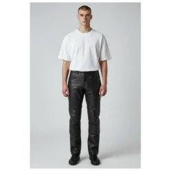 Pantaloni In Pelle Tecnici Ixs Madrid Nero