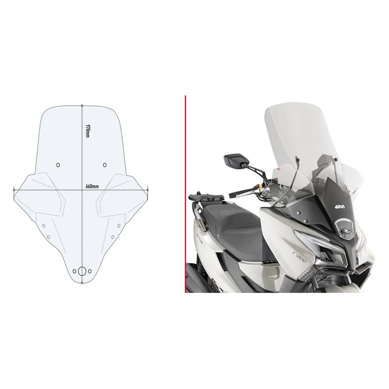 Parabrezza Givi Per Kymco X-town125-300