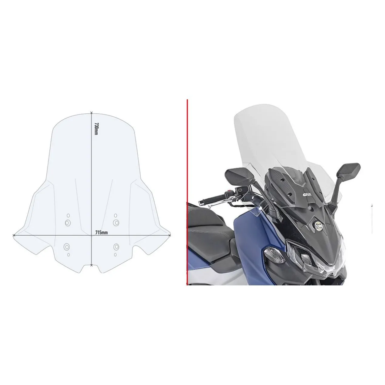 Parabrezza givi Per Sym Maxsym Tl500 20-21