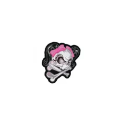 Patch Ricamata Lethal Threat Girl Skull Pink