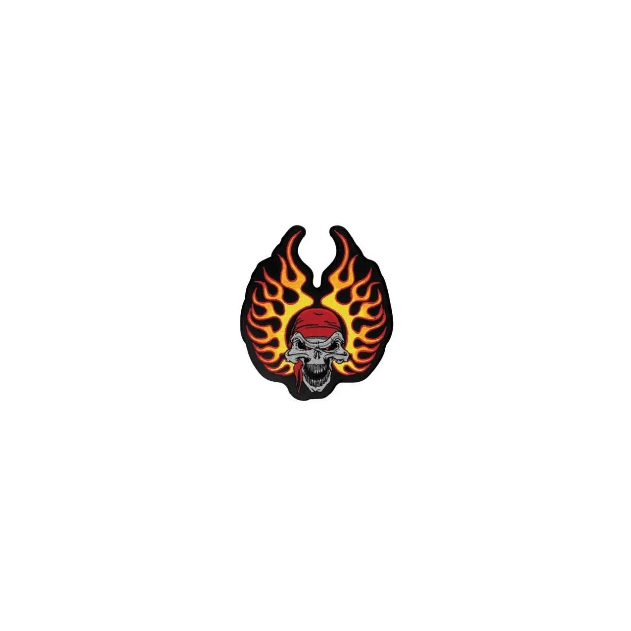 Patch Ricamata Lethal Threat Flame Bandana Skull