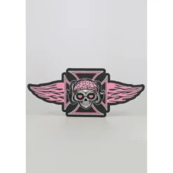 Patch Ricamata Lethal Threat Pink Iron Cross
