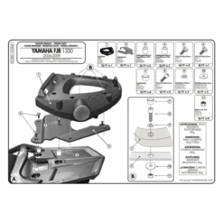 Piastra Givi E228M Monolock Yamaha Fjr 1300 06/09