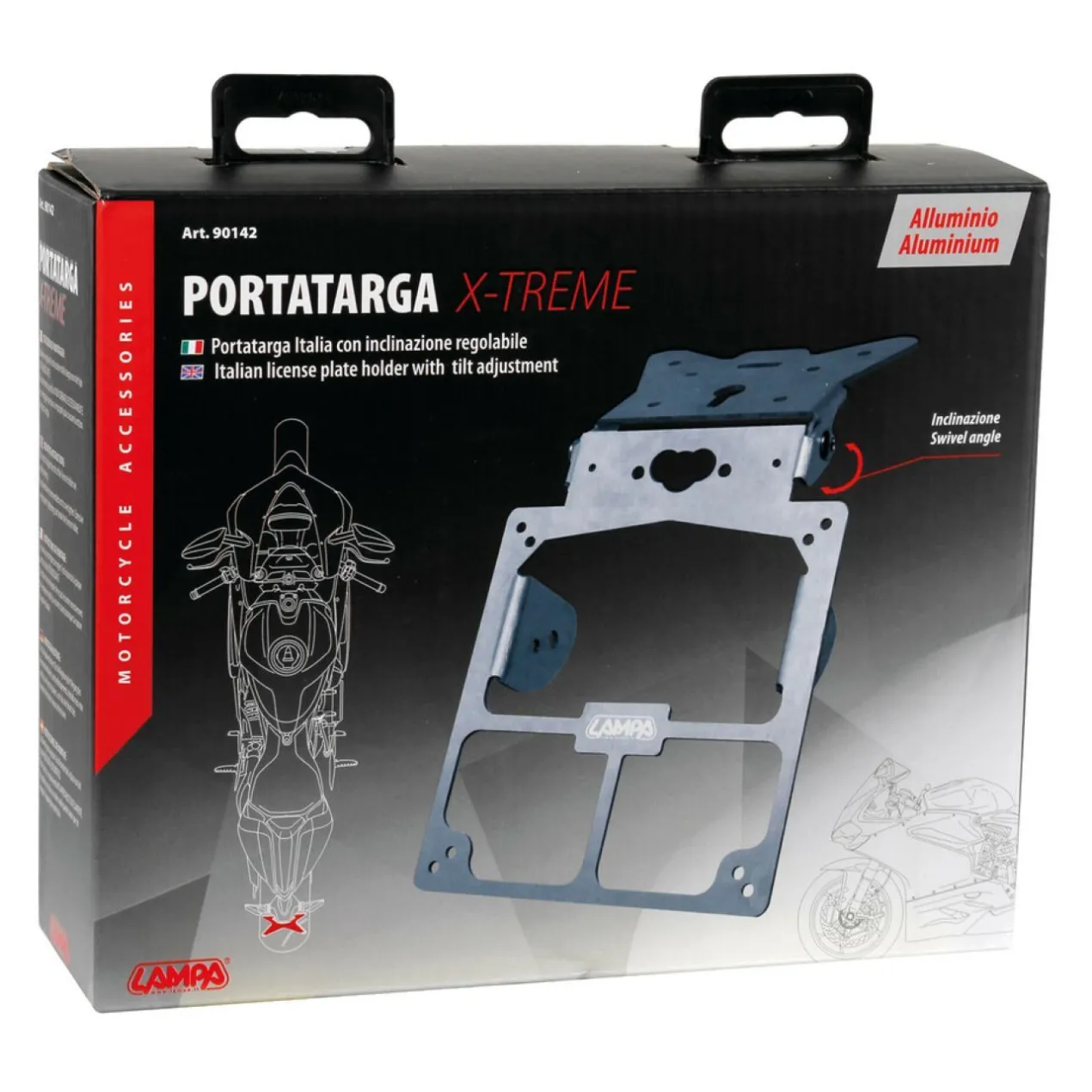 Porta Targa Regolabile Uni. In Alluminio