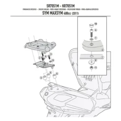 Portapacchi Monolock Givi Sym Maxsym 400 '11 Givi Cod. Sr7051m