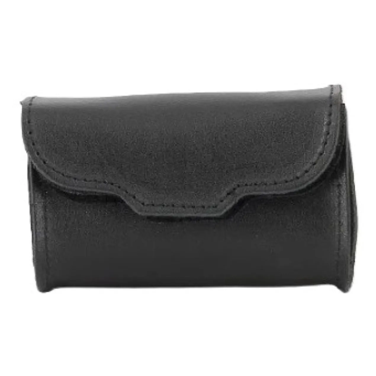 Porta Telepass In Cuoio Chiusura A Velcro