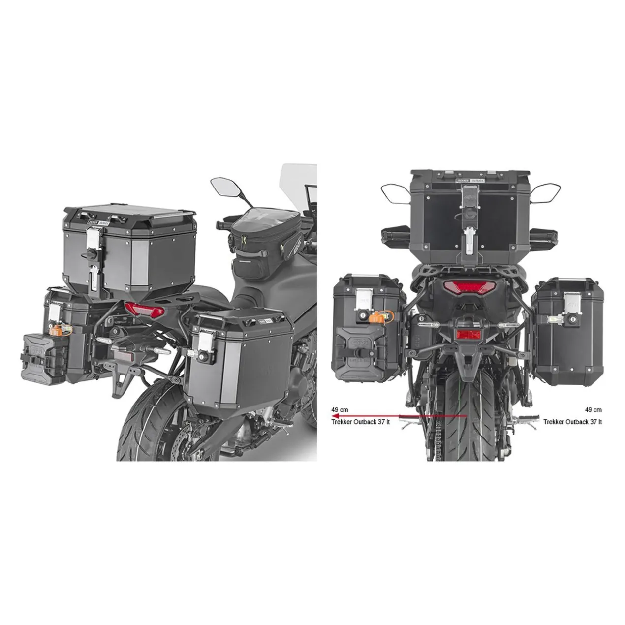 Portavaligia Laterali Givi Per Yamaha Tracer 9 '21 Outback