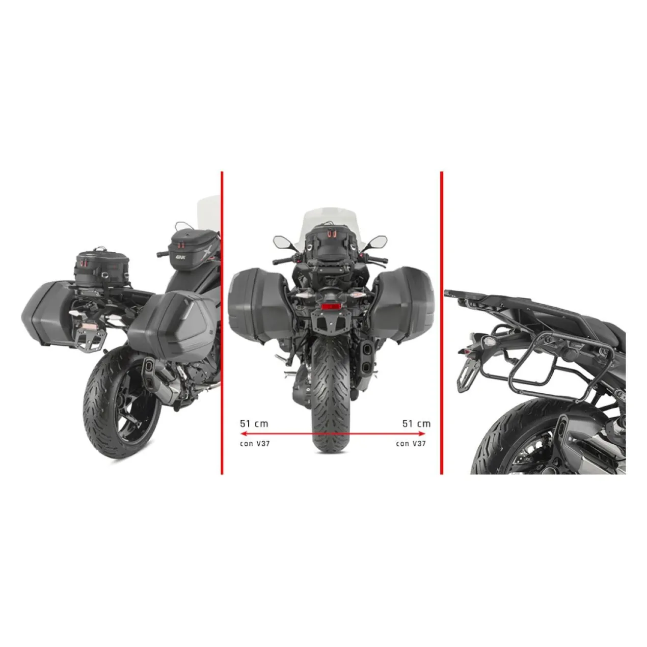 Portavaligie Later. Givi Plx5153 Bmw R1300rs (25-26)
